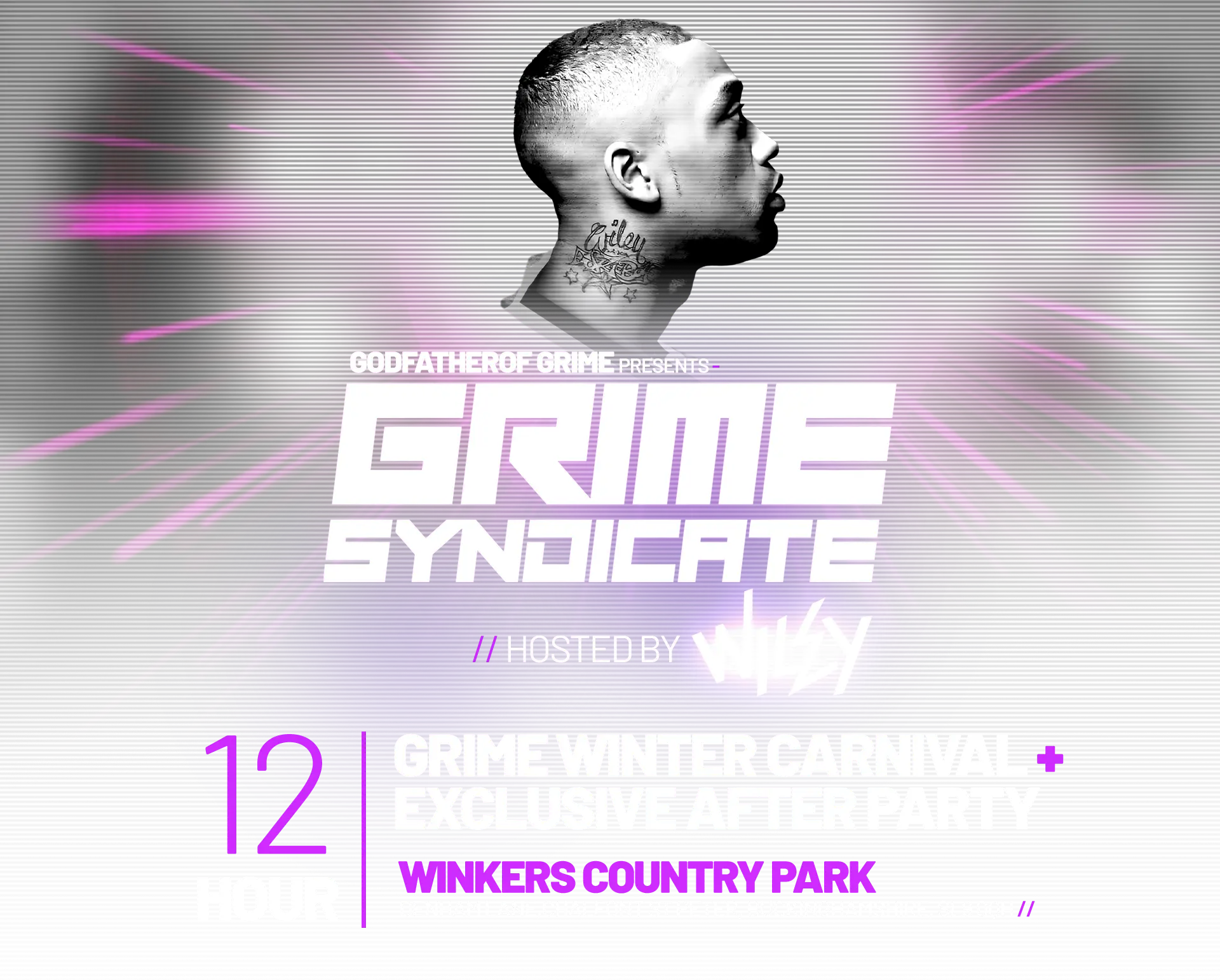 Grime Syndicate — event flyer header